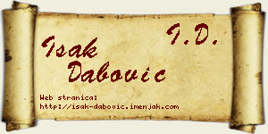 Isak Dabović vizit kartica